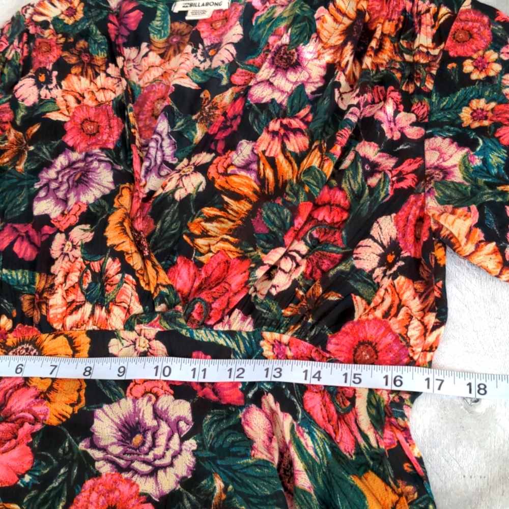 Billabong Sunflower Floral Dress Size Medium - Picture 9 of 11